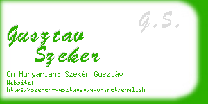 gusztav szeker business card