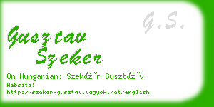gusztav szeker business card